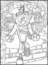 Crash Bandicoot Coloring Pages Printable Kids Sheets Choose Board Adult Sketch Template sketch template
