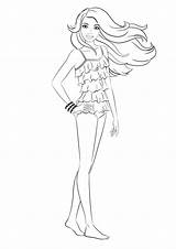 Barbie sketch template