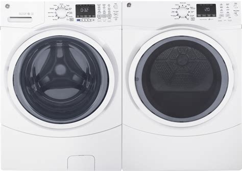 ge gewadrew71 side by side washer and dryer set with front load washer