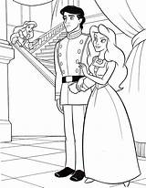 Disney Coloring Pages Ariel Princess Vanessa Prince Eric Walt Fanpop Characters sketch template