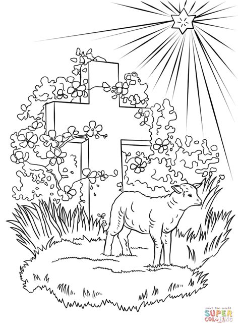 lamb  god coloring page  printable coloring pages
