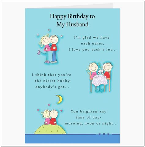 printable birthday cards  husband customize  print