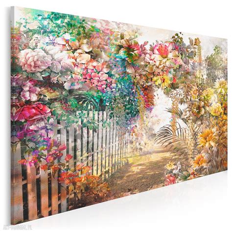 Obraz Na Płótnie Kwiaty Ogród Aleja 120x80