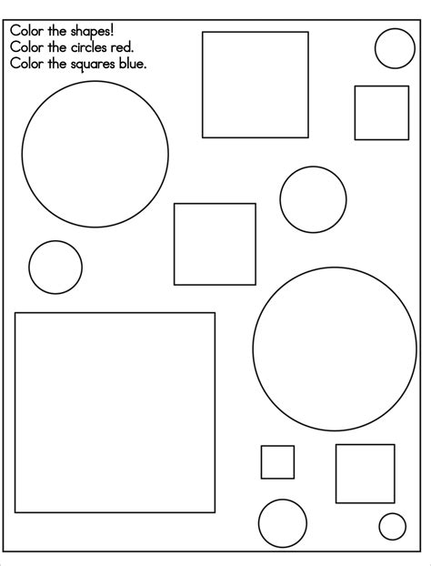 shapes coloring pages  childrens printable