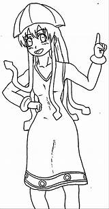 Coloring Squid Girl Wecoloringpage sketch template