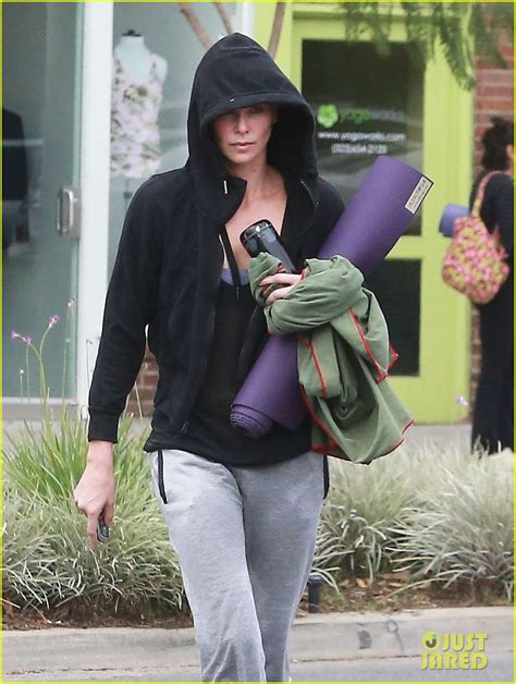 charlize theron always looks pretty even after a workout