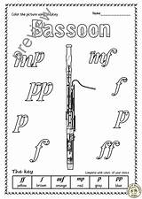Bassoon Woodwind sketch template