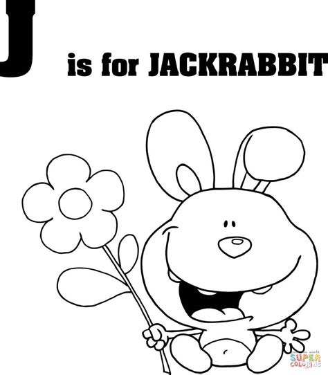 jack rabbit coloring   designlooter
