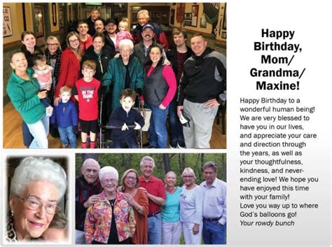 Happy Birthday Mom Grandma Maxine The Gazette