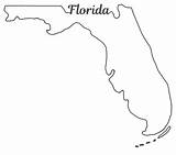 Florida Outline State Map Shape Printable Vector Name Stencil Border Pattern Svg Patterns Outlines Cricut sketch template
