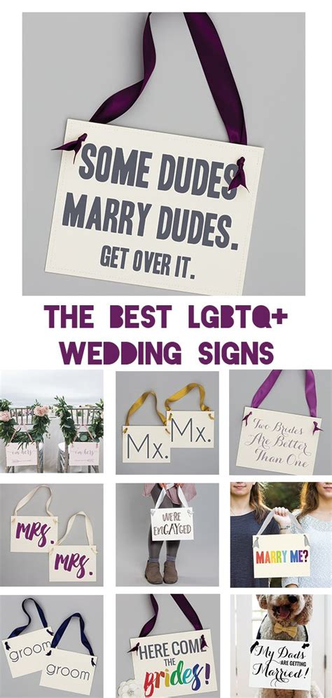the best lgbtq signs and party decor for gay and lesbian weddings as well as gender fluid