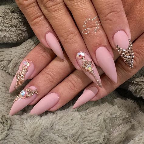 fierce pink stiletto nails pink nails christmas nail art designs