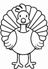 Coloring Turkey Printable Pages Thanksgiving Color Easy Sheet Popular sketch template