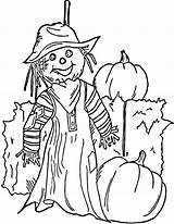 Coloring Scarecrow Pages Halloween Color Kids Printable Print Easy Scarecrows Halloween1 Girl Fall Horror Scary Children Thanksgiving Witches Sheets Sheet sketch template