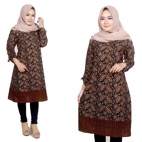 [35 ] Model Baju Tunik Wanita Modern Batik And Brokat