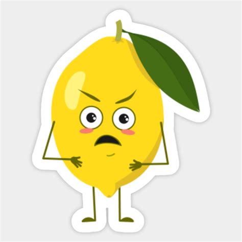 angry lemon angry lemon sticker teepublic