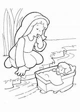 Coloring Moses Baby Clipart Library Basket Pages sketch template