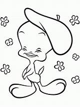 Coloring Pages Tweety Cartoon Bird Easy Girl Girls Printable Kids Clipart Print Coloriage Drawing Characters Vector Baby Looney Tunes Dessin sketch template