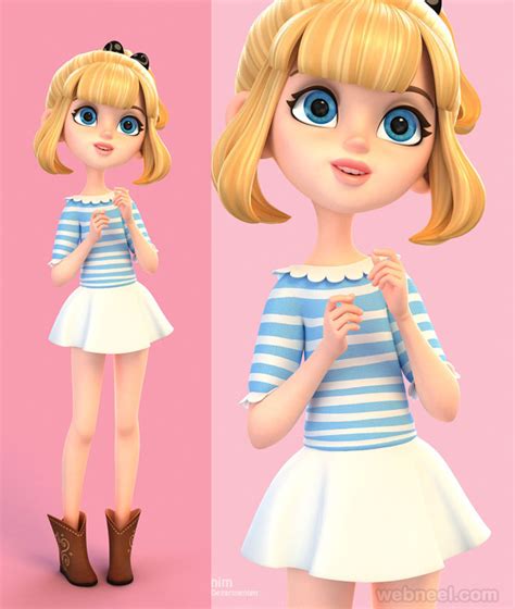 30 Beautiful 3d Girls Character Designs And Models