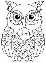 Dibujos Coloring Buhos Owls Buos Búho Buho Búhos Hibou Uilen Zitten Corujas Depositphotos Songbird sketch template