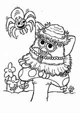 Furby Coloring Color Pages Kids Simple Print Children Tv sketch template