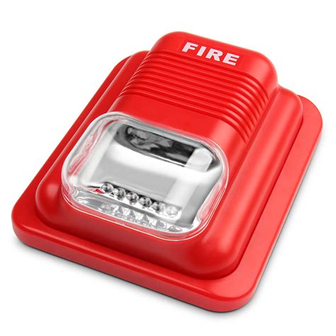 fire alarm horn strobe quick alert safety systems sensor red  wall