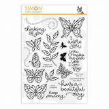 Stamp Butterflies sketch template
