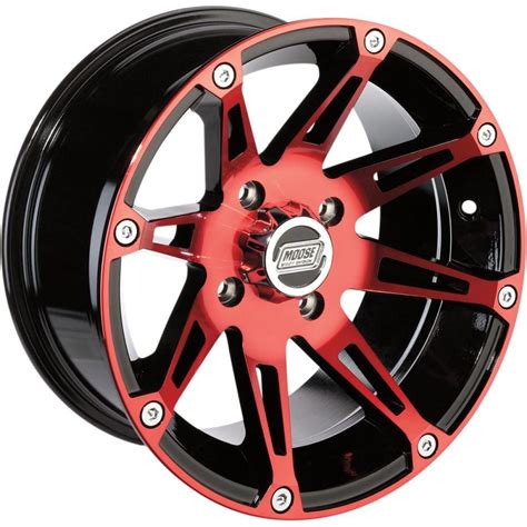 moose utility  red    alloy quad utv wheel  ebay