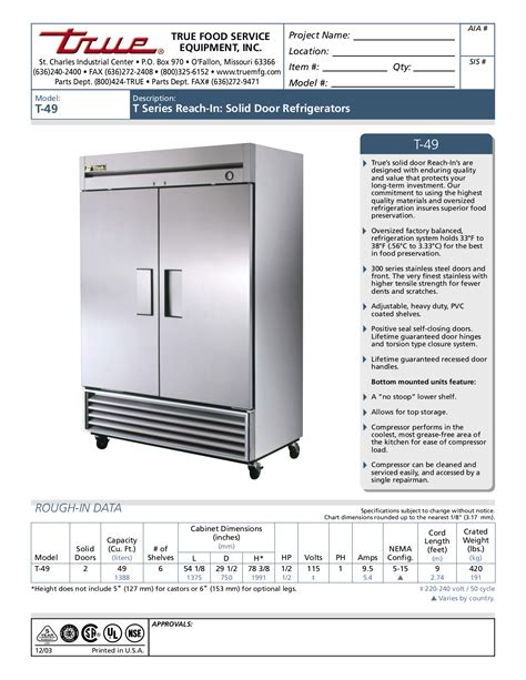 manual  true refrigerator