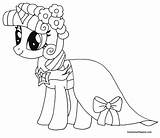 Pony Little Princess Twilight Sparkle Coloring Pages Color Play Online sketch template