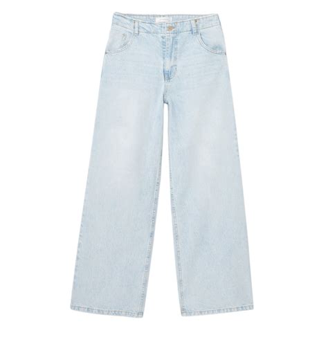 weite high waist jeans felix hellblau