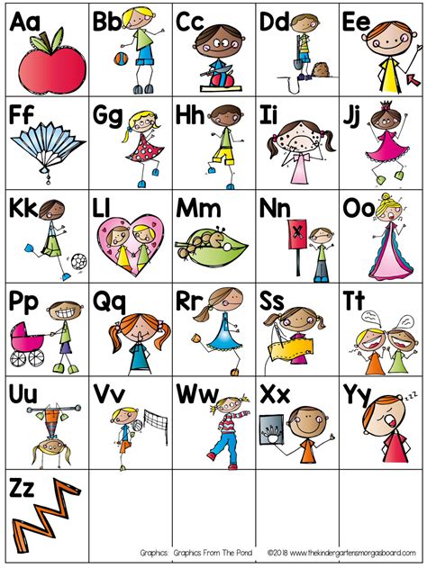 alphabet chart  kindergarten smorgasboard  store