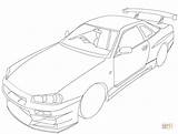 Nissan Skyline R34 Coloring Pages Coloriage Gtr Drawing Fast Furious City York Printable Unique Color Clipart Chicago Getcolorings Adult Sketch sketch template