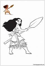 Moana Pages Princess Coloring sketch template