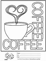 Coloring Pages Coffee Starbucks Cups Cup Para Colorear Kids Colouring Sheets Sheet Adult Anuncios Print Draw Activities Printable Color Cute sketch template
