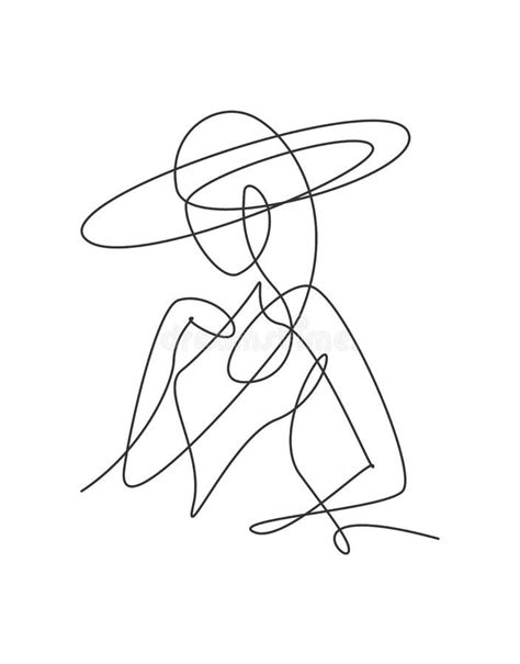 Minimal Nude Line Drawing One Line Drawing Female Tan Nude Line Art