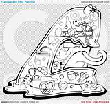 Monster Blob Garbage Cartoon Clipart Coloring Outlined Vector Cory Thoman Clipartof sketch template