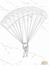 Parachute Paracadute Colorare Disegno Leger Militare sketch template