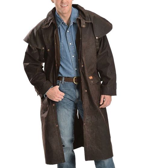 mens cotton  ride cowboy duster coat jackets expert