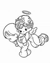 Precious Moments Angel Coloring Pages Baby Angels Drawing Clipart Girl Line Printable Print Kids Sheets Cliparts Color Drawings Getcolorings Collection sketch template