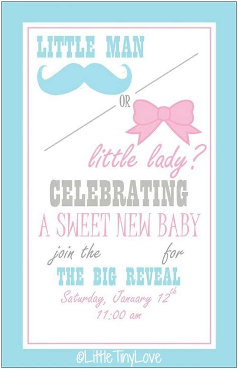 little tiny love gender reveal party details