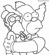 Krusty Payaso Agrandar Haz Simpsons sketch template