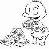 Coloring Rugrats Tommy Take Pages Turns Taking Dinosaurus Doll His Printable Para Getcolorings Template sketch template