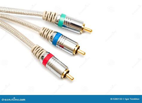 component video cable stock image image  power isolated