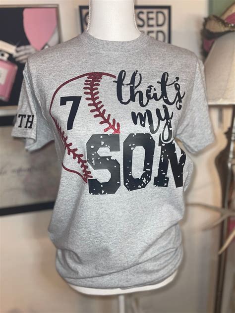 Baseball Mom T Shirt Thats My Son Personalized With Name And Etsy
