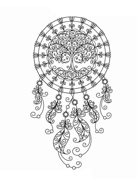 dream catcher coloring pages