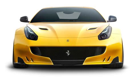 yellow ferrari ftdf car front png image purepng  transparent