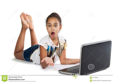 girl with laptop stock image image of computer leisure 62740555
