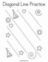 Diagonal Tracing Line Coloring Worksheets Preschool Lines Writing Practice Twisty Noodle Activities Trace Prewriting Choose Board sketch template