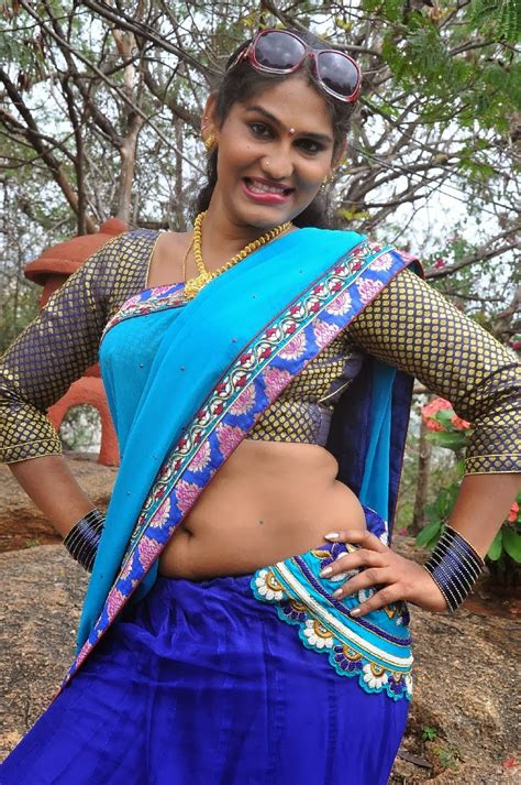 telugu hot actress shyamala devi latest half saree photos